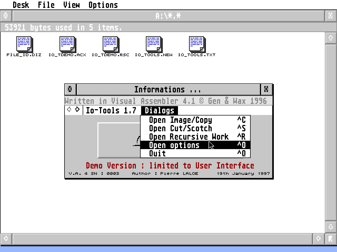 IO-Tools atari screenshot